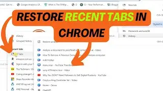 How to Restore Recently Closed Tabs in Google Chrome | Quick Tips #techtips #computerbasics