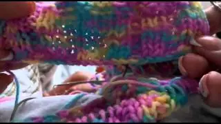 Закрытие резинки 2*2 крючком