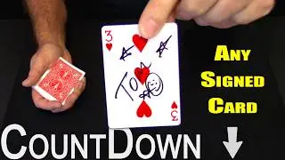 COUNTDOWN To Any SIGNED Card! (Card Trick) ~ An In-Depth Tutorial