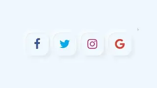 Social media icons using CSS and HTML | Neumorphism | Fontawesome