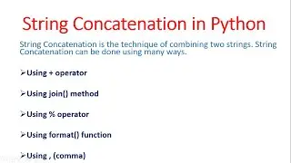 String Concatenation in Python | Join Two String Variables in Python - Hindi 12