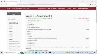 The Joy of Computing using Python NPTEL SWAYAM Course Week 5 Assignment Answers