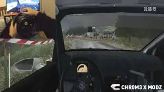 DiRT Rally VW Polo - Wales Fferm Wynt w/ Thrustmaster Wheel Cam