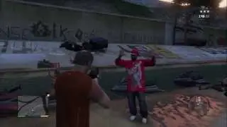 Grand Theft Auto V - Grove Street Shootout & Trevor Phillips Shoots MC Clip (Intro Appearance) PS3