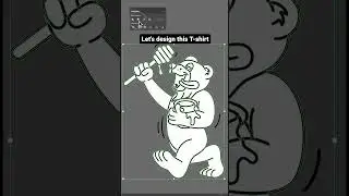How to design a t-shirt in #adobeillustrator #graphicdesign #illustration #characterdesign #logo