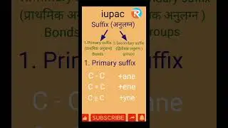 iupac suffix.   primary sufffix and secondary suffix