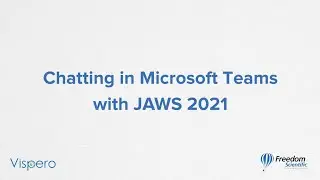 Chatting in Microsoft Teams with JAWS 2021