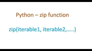 Python Interview questions - What is zip function
