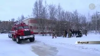 Последствия пожара в городском коллекторе Мирного