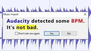 Audacity's automatic BPM/Tempo detection is actually useful!