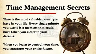 Master Your Time, Master Your Life ⏳ || Best Time Management Secrets 🔥 Improve Your English