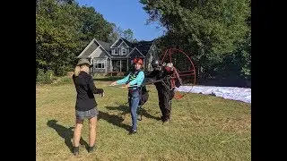 Madilyn's tandem paramotor ride at Southern Skies with Chris Bowles
