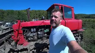 Гребля на ДТ 75 с лопатой и пускачом