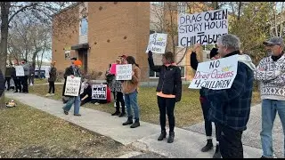 Supporters Outnumber Protesters @ Drag Queen Story Hour Event In Winnipeg