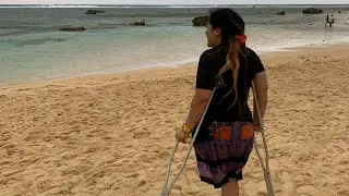 Pinay amputee nag tungon sa Nangaramoan beach Sta.Ana Cagayan