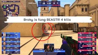 Broky is fcng BEAST!!! 4 kills Faze Clan  | Blast