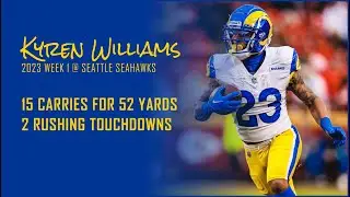 Kyren Williams Every Run and Target @ Seattle Seahawks | 2023 Week 1 | Fantasy Football Film