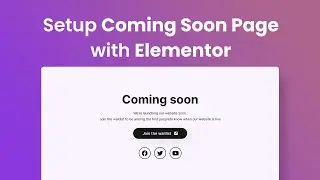 How To Put Your Website In Coming Soon Mode Using Elementor || Free method