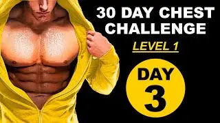 30 DAY CHEST challenge Day 3  - Level 1 🟡  Fitness Home chest workout beginners #chestworkout   #p4p