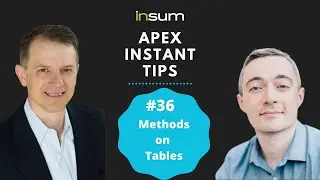 APEX Instant Tips #36 - Methods on Tables