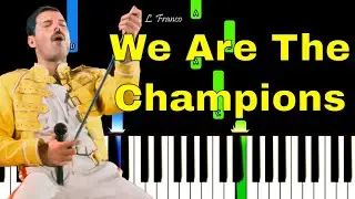 Queen - We Are The Champions - EASY Piano Tutorial by Franco