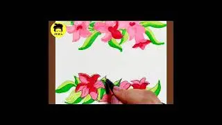 Thank You Floral Massage | Floral Wishes | Easy Greeting Card Drawing Ideas #youtubeshorts #short