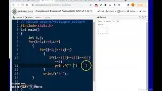 Hollow Rectangle Pattern | Pattern program in C | Rectangle  pattern | Freshers interview questions