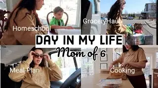 DAY IN THE LIFE! Grocery Haul & Meal Plan (HOMESCHOOL MOM OF 6)