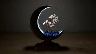 How to Make A Flowering Crescent Shaped Epoxy Resin Lamp