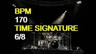 170 BPM - 6/8 Time Signature Drum Loop ( 30 MINUTES! SIMPLE and perfect to use it as a METRONOME )