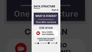 What is Stack in Data Structure? Pt - 5 @CSEngineeringGyan #cse #gyan #cs #csit #computer #shorts