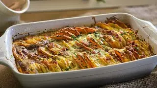 Cartofi gratinati, colorati si deliciosi!!