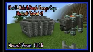 How To Make A Simple Ravagers Cage In Minecraft | Minecraft Tutorial #2
