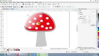 How To Draw Mushroom With Corel Draw X7