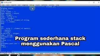 Stack - Program sederhana menggunakan pascal