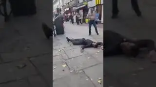 STREET FIGHT 1vs3 | Old man KO's 2 men before getting dropped  | FIGHT outside mcdonald's