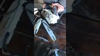 Stihl MS 194 T - замена шины