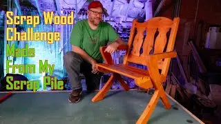 Scrap wood challenge.  Chair build with wood I was going to throw away.