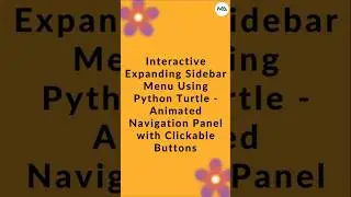 📂 Create an Animated Sidebar Menu in 60 Seconds! ⏳ (Python Turtle) 