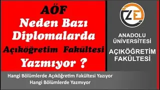 Why Doesn't Open Education Faculty Appear on Some Diplomas? - Anadolu University Open Education