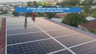 HỆ THỐNG ĐIỆN MẶT TRỜI HÒA LƯỚI 6,3KWP TẠI CÔNG TY ĐẠI SỸ PHÚ