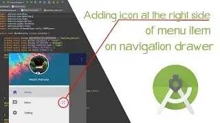 Adding Icon at the Right Side of Menu Item on Navigation Drawer
