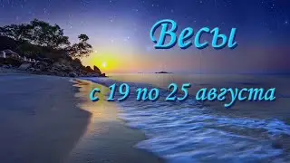 Весы Таро прогноз на неделю с 19 по 25 августа 2024 года.