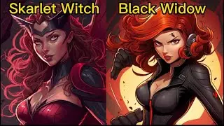 Marvel Heroes in Cartoon Style