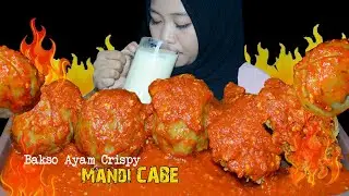 PEDES GAK KARUAN ‼️ MUKBANG BAKSO MERCON AYAM CRISPY MANDI CABE  #asmr #asmrindonesia #mukbangbakso