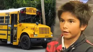 The child was horrified to see how the school bus driver acted  To save the kids he called 911