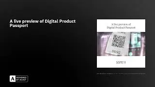 A live preview of Digital Product Passport
