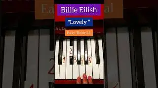 Billie Eilish - Lovely easy Tutorial #piano #tutorial #trending #easytutorial #music  #pianotutorial