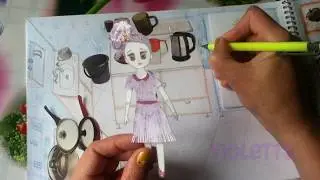 13. Виолетта осматривает новую кухню. Кушает пельмени.