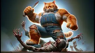 Can the cat escape from the ZOMBIES?!? 🙀 #cats #ai #cute #catlover #catvideos